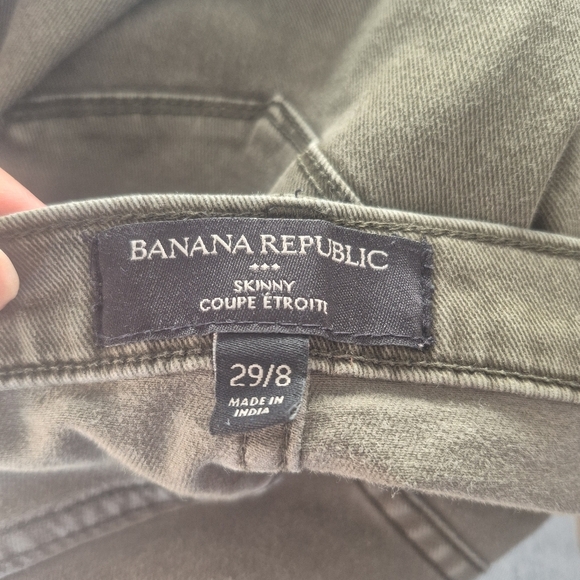 Banana Republic Olive Green Skinny Jeans – Size 29/8 - Picture 3 of 5